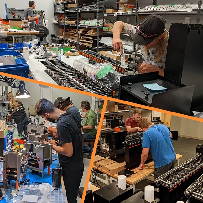 Staff assembling PhyzBatch-9000s