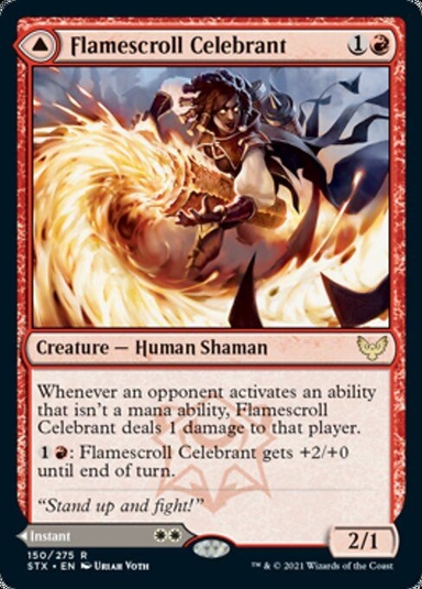 Flamescroll Celebrant card