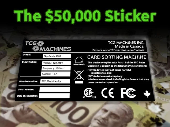 TCG Machines product sticker